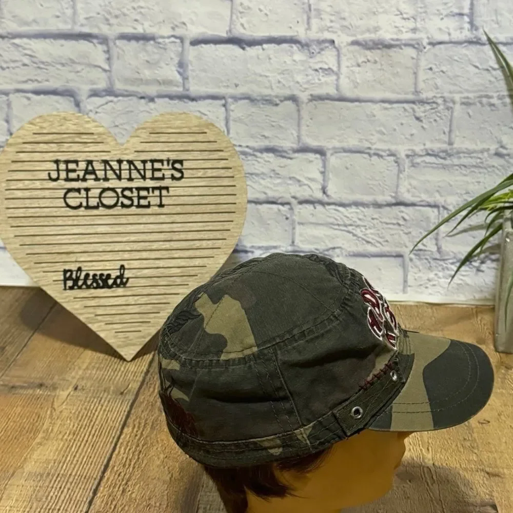 Hard Rock Cafe Hat  Military Army Cap Camouflage Camo Embroidered OSFM